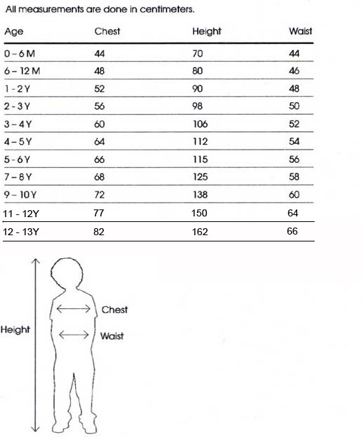 size childrens clothing guide