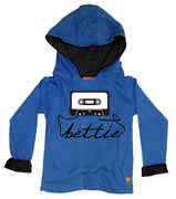 Cassette Personalised Kids Hoody (Gun Metal Font)