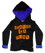 Is a Punk Personalised Kids Hoody (Orange Text)