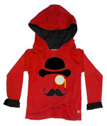 Moustache Monocle Hat Nerd Kids Hoody