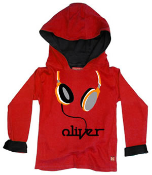 Personalised Headphones Kids Hoody (Multi Colour)