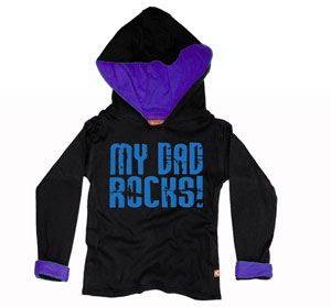 Rocks Personalised Kids Hoody (Blue Text or Red)