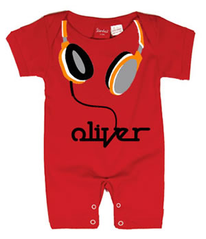 Headphones SUMMER Personalised Baby Romper