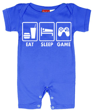 Eat Sleep Game Baby  SUMMER Romper