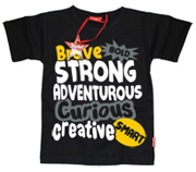 Brave Bold Strong Curious Adventurous Creative Smart Baby T-Shirt