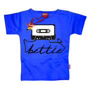 Cassette Personalised Kids T-Shirt (Gun Metal Font)